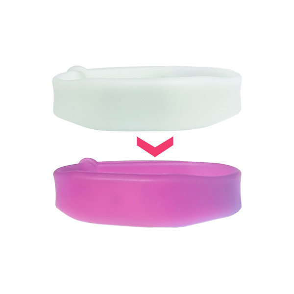 RFID光变硅胶腕带遇紫外线变色硅胶手环